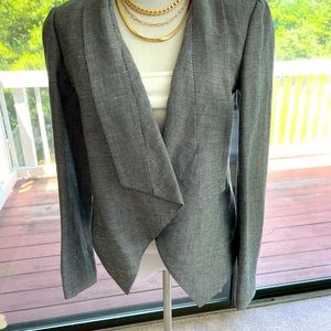 Black Calvin Klein with soft white houndstooth blazer. Size M.